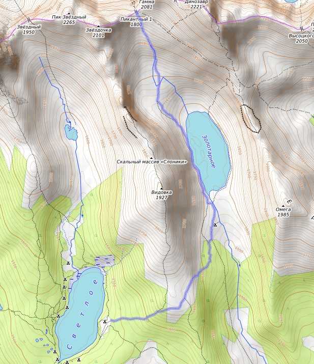 Маршрут на водопад Мраморный Ергаки и озеро Художников