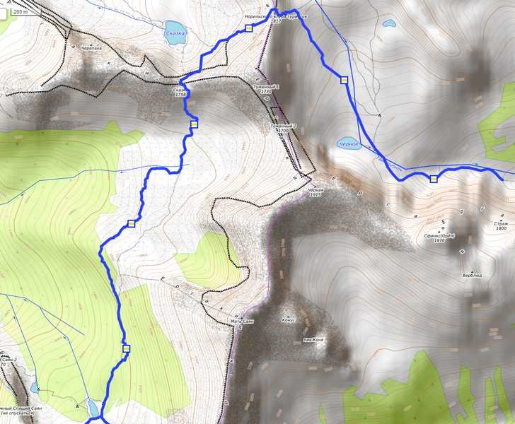 Трек Ергаки ооеро Лазурное - озеро Черное